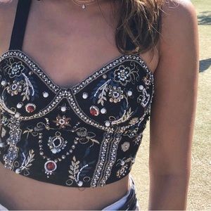 Black bustier crop top!